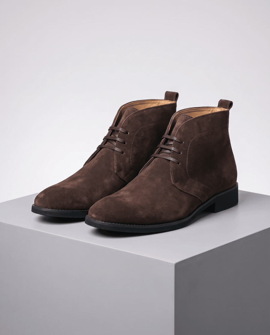 Men's Suede Chukka Boots – Lace-Up & Cushioned Footbed | Luis