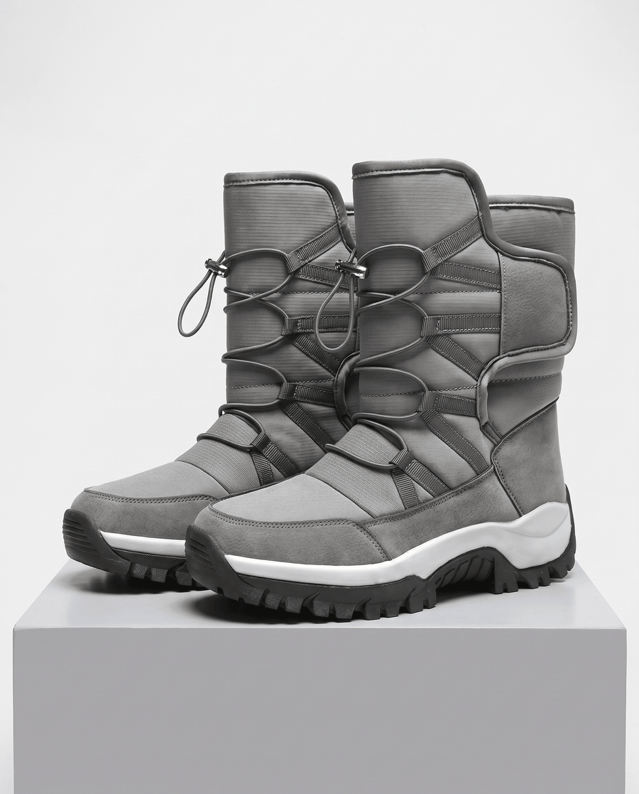 Quilted Mid-Calf Winter Boots – Drawstring Top & Lug Sole | Soren