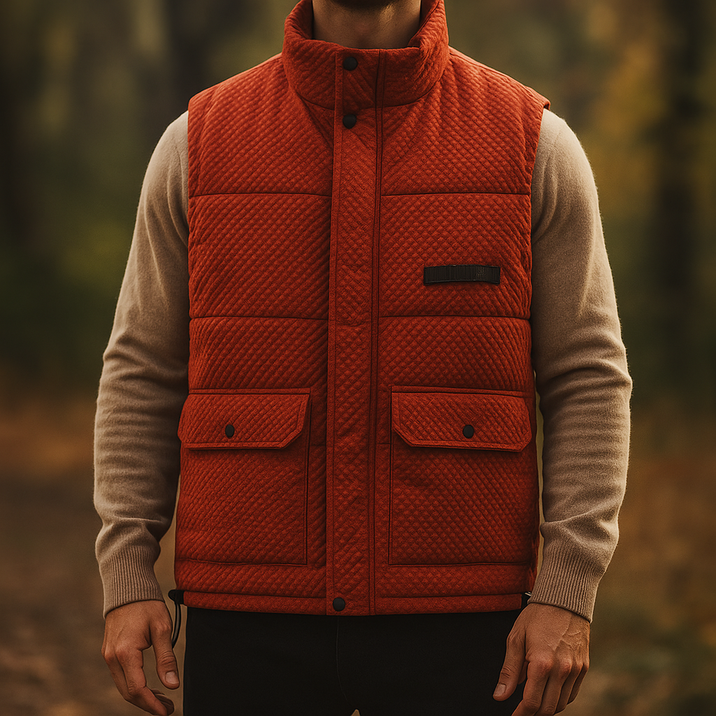 Balthazar Men's Terra Vest – Textured Water-Repellent Outerwear
