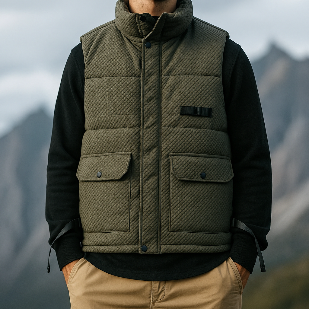 Balthazar Men's Terra Vest – Textured Water-Repellent Outerwear