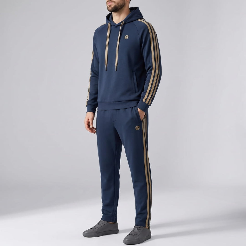 Carmelo Lycra Hooded Tracksuit Set – Modern Performance Matching Outfit