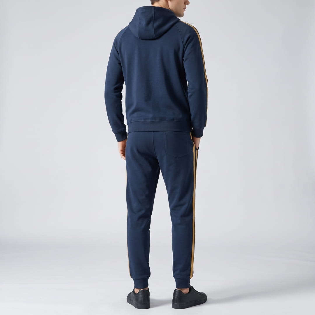 Carmelo Lycra Hooded Tracksuit Set – Modern Performance Matching Outfit