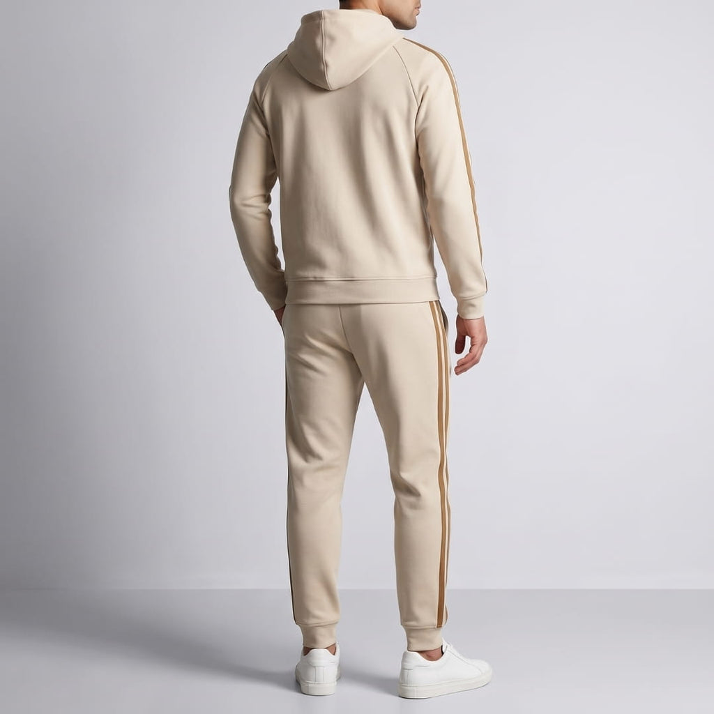 Carmelo Lycra Hooded Tracksuit Set – Modern Performance Matching Outfit