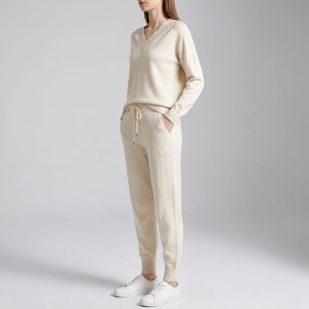 Elowen Soft-Touch Two-Piece Lounge Set – Everyday Comfort Casual Wear