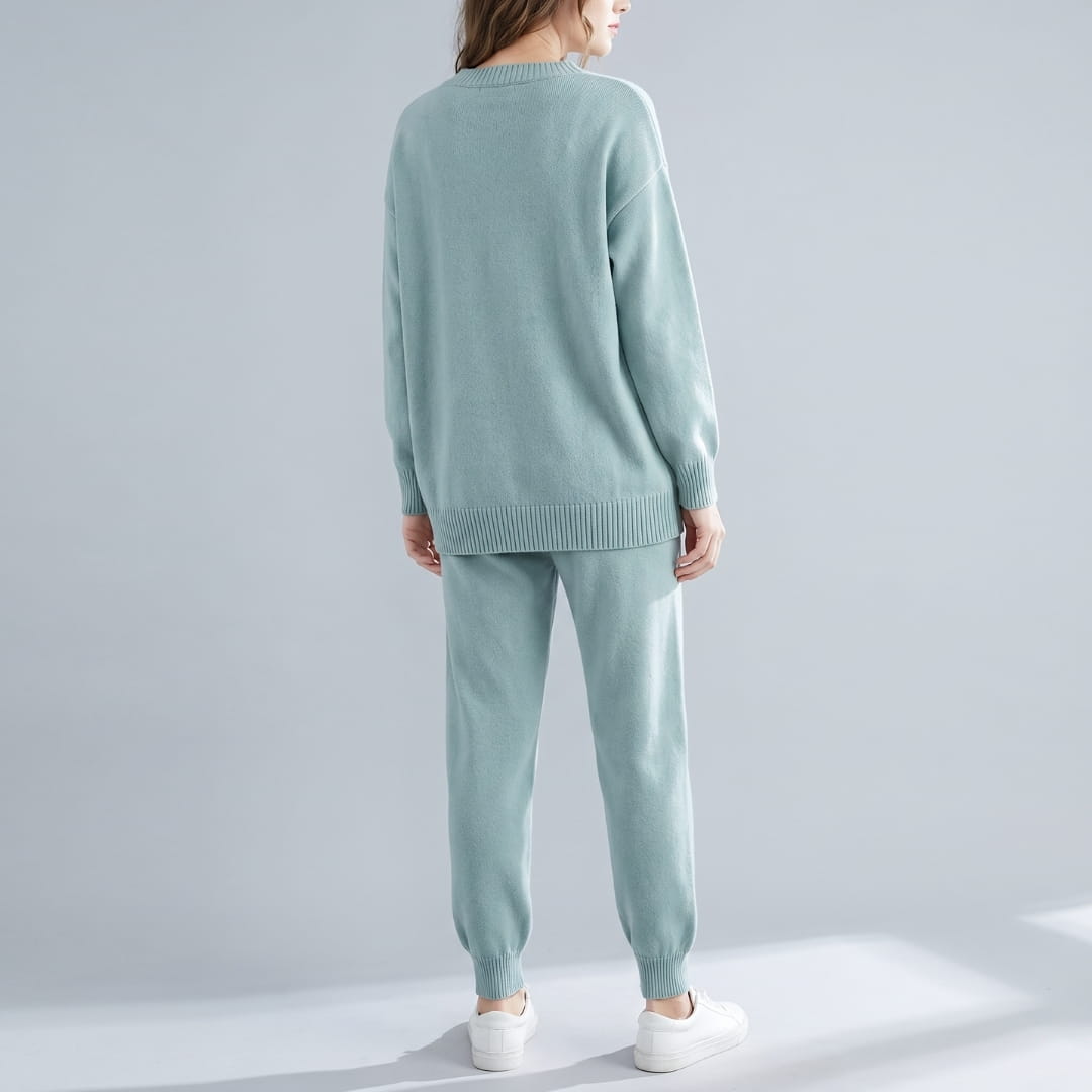 Elowen Soft-Touch Two-Piece Lounge Set – Everyday Comfort Casual Wear
