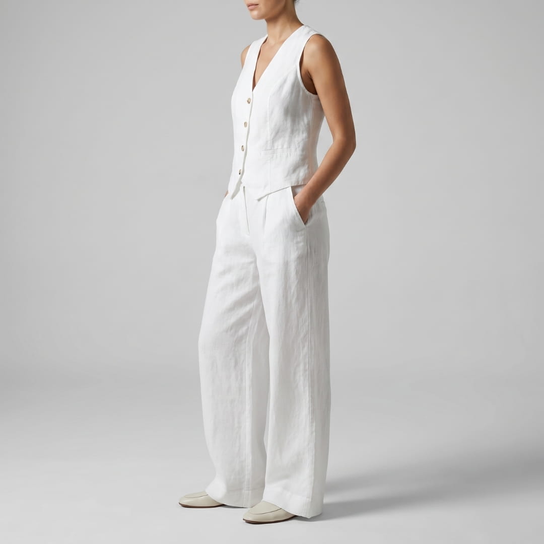 Aurelia Soft Cotton Blend Two-Piece Set – Modern Comfort Ensemble