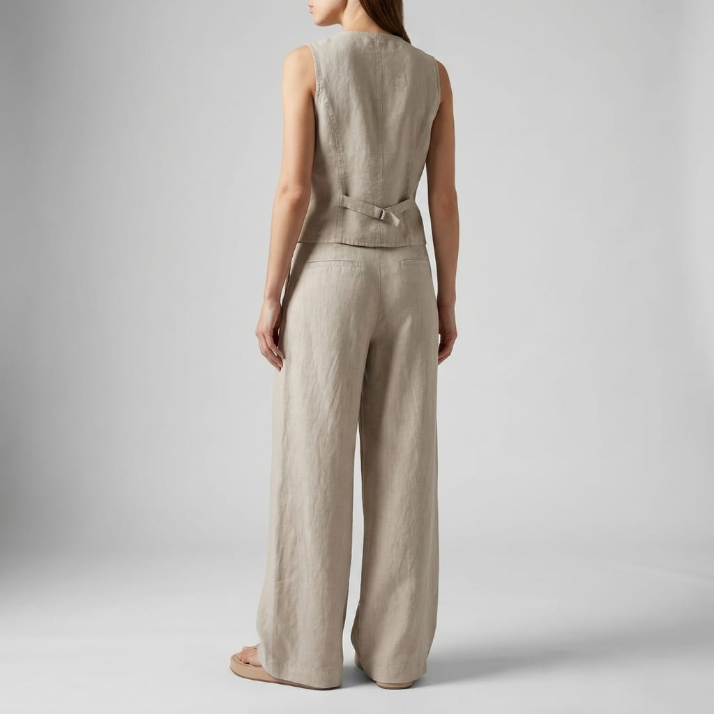 Aurelia Soft Cotton Blend Two-Piece Set – Modern Comfort Ensemble