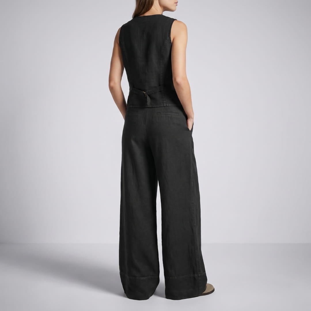 Aurelia Soft Cotton Blend Two-Piece Set – Modern Comfort Ensemble