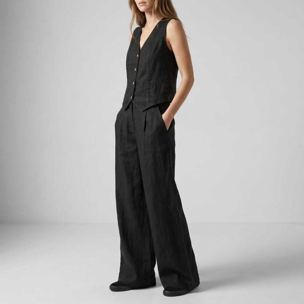 Aurelia Soft Cotton Blend Two-Piece Set – Modern Comfort Ensemble