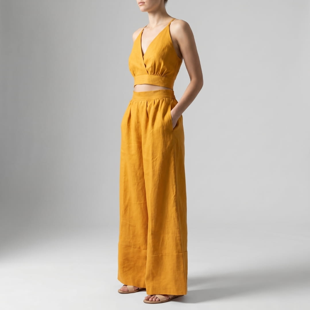 Odette Cotton Two-Piece Set – Lightweight Casual Summer Ensemble