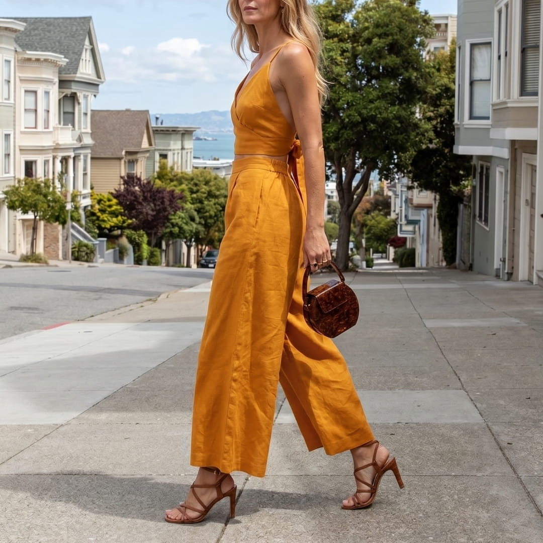 Odette Cotton Two-Piece Set – Lightweight Casual Summer Ensemble