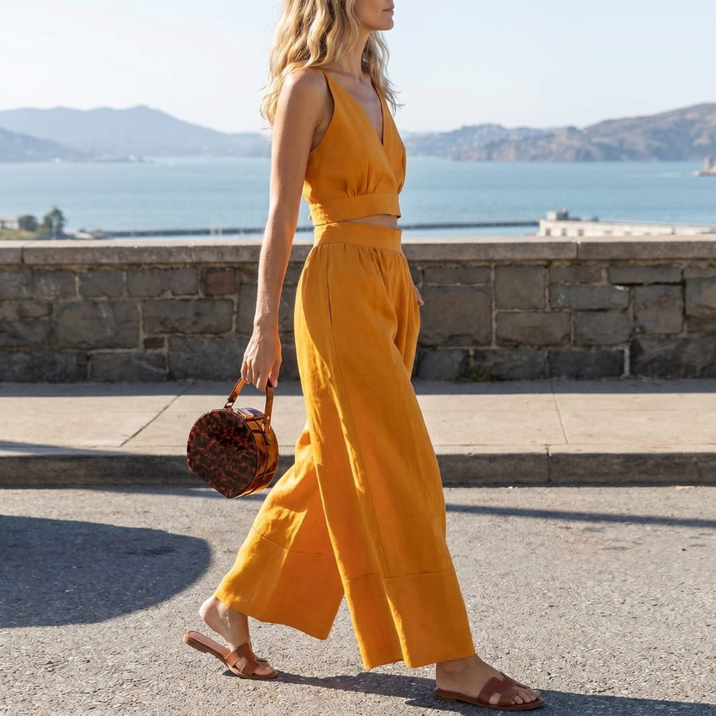 Odette Cotton Two-Piece Set – Lightweight Casual Summer Ensemble