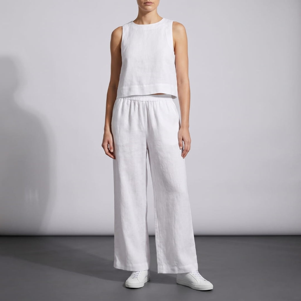 Elara Sleeveless Cotton Two-Piece Set Elegant Minimal Summer Outfit
