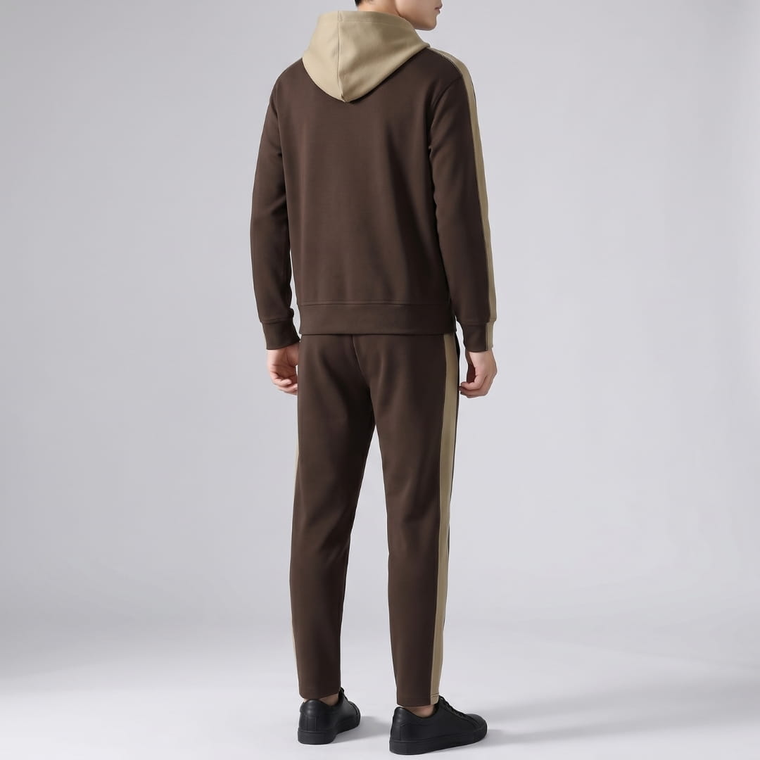 Empire Soft-Touch Two-Tone Cotton Tracksuit Set – Relaxed Street Activewear