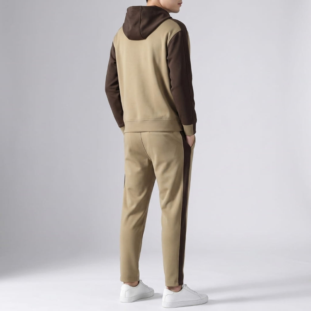 Empire Soft-Touch Two-Tone Cotton Tracksuit Set – Relaxed Street Activewear