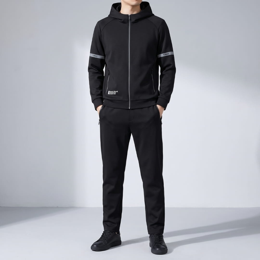 Kairo Hooded HyperFlex Lycra Sculpted Tracksuit Set – Slim Performance Fit
