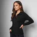 Chelsea Lightweight Long Sleeve Polo Shirt – Buttoned Collar Everyday Summer Top