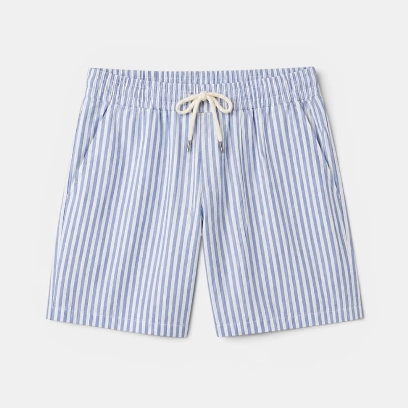 Aldo Cotton Striped Shorts – Drawstring Elastic Waist Relaxed Fit Casual Summer Bottoms