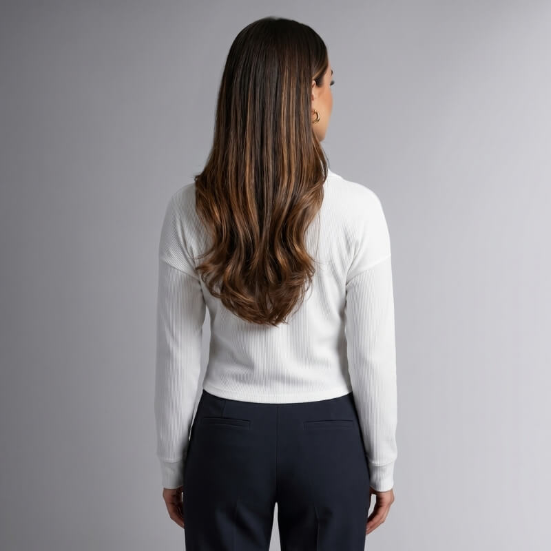 Chelsea Lightweight Long Sleeve Polo Shirt – Buttoned Collar Everyday Summer Top
