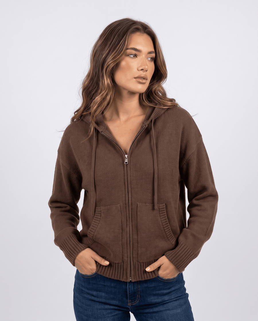 Women's Hooded Cardigan – Zip-Up, Soft Knit & Oversized Fit | Felicity