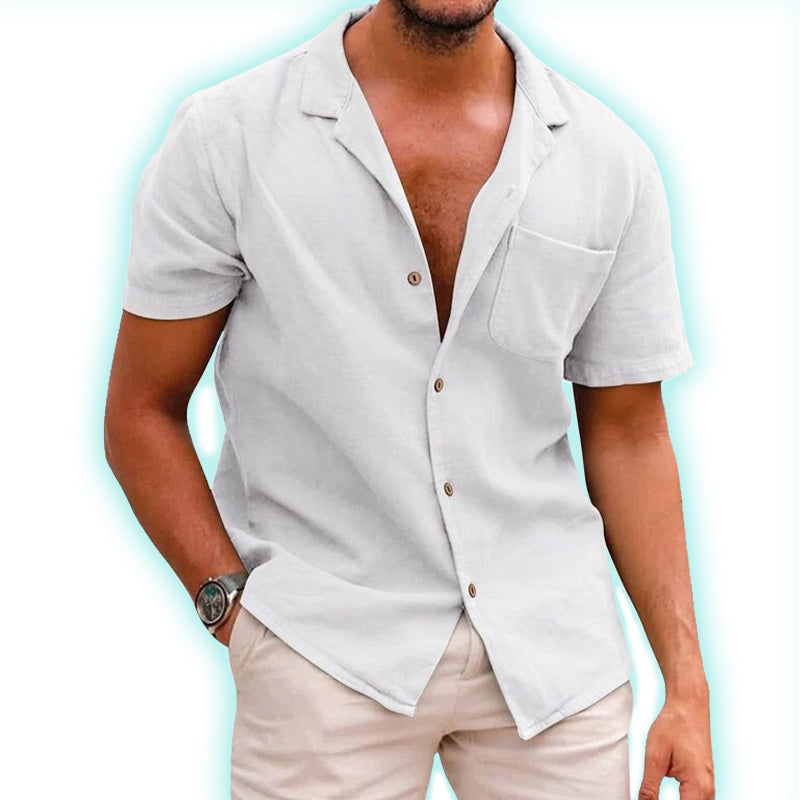 Bryan Cotton Linen Tailored Shirt – Lightweight Breathable Summer Casual Wear