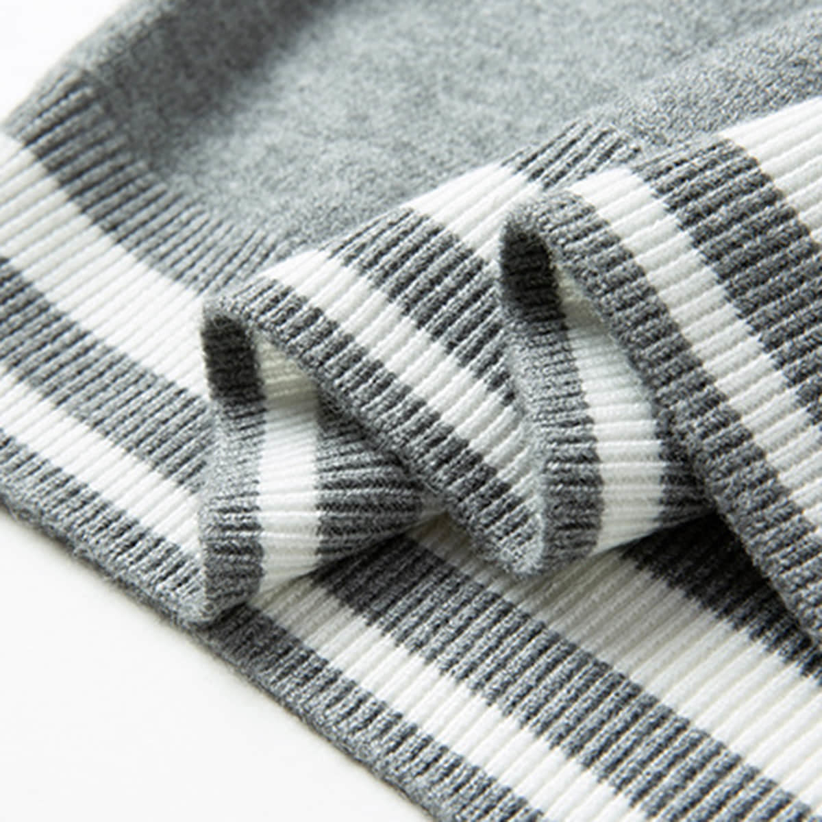 Danillo Men's Wool Pullover – Soft Sweater with Sporty Striped Sleeves